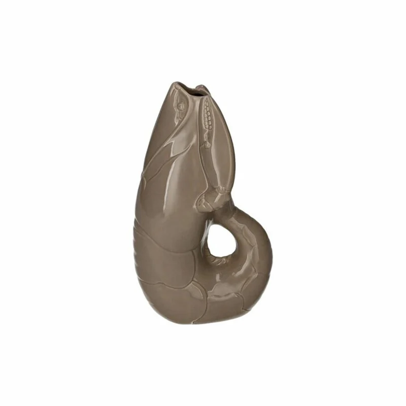 Gift Company Vase Madame Crevette S, Dekovase in Hummer-Form, Steingut, Sandstone, H 26.7 cm, 1214503029
