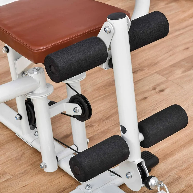 HOMCOM Multistation: Kraftstation mit Latzug, Butterfly & 45 kg Gewichten