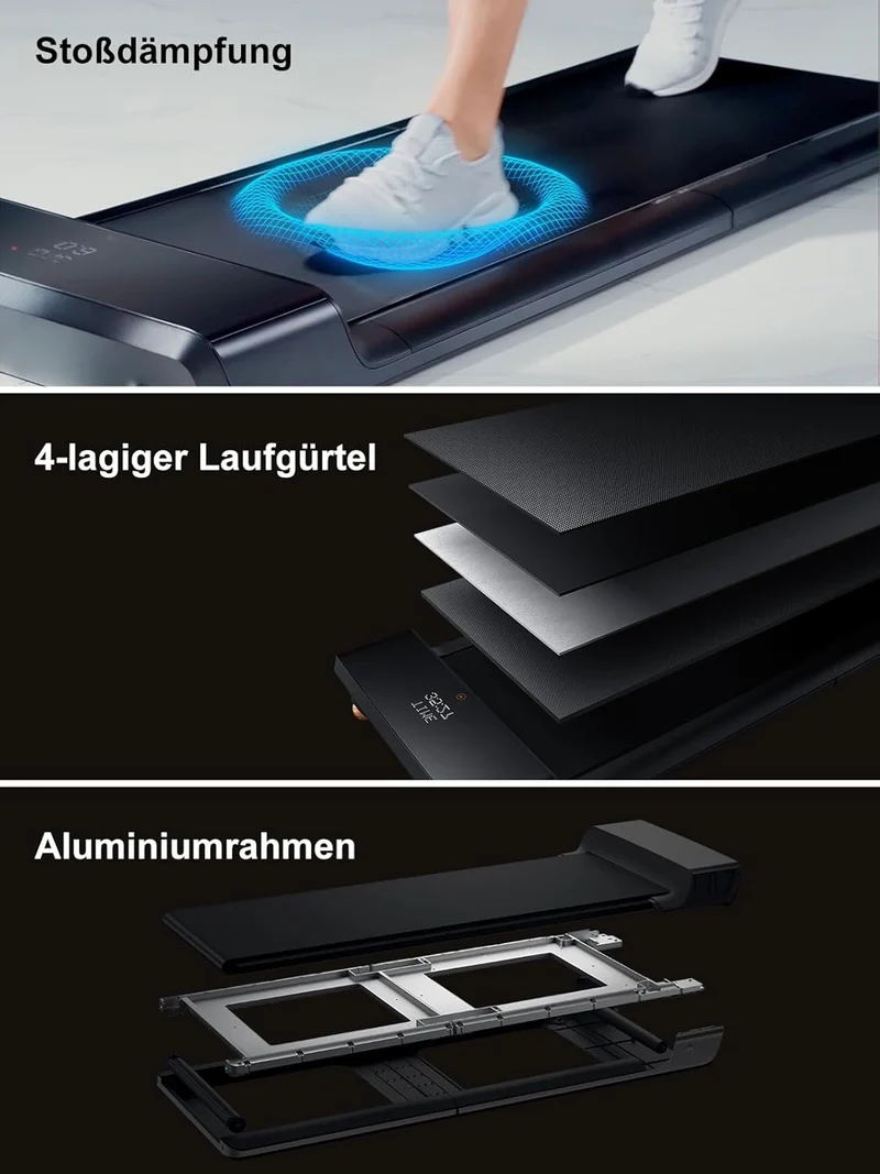 Kingsmith Klappbares Laufband: Für Büro & Zuhause mit LED‑Display & App