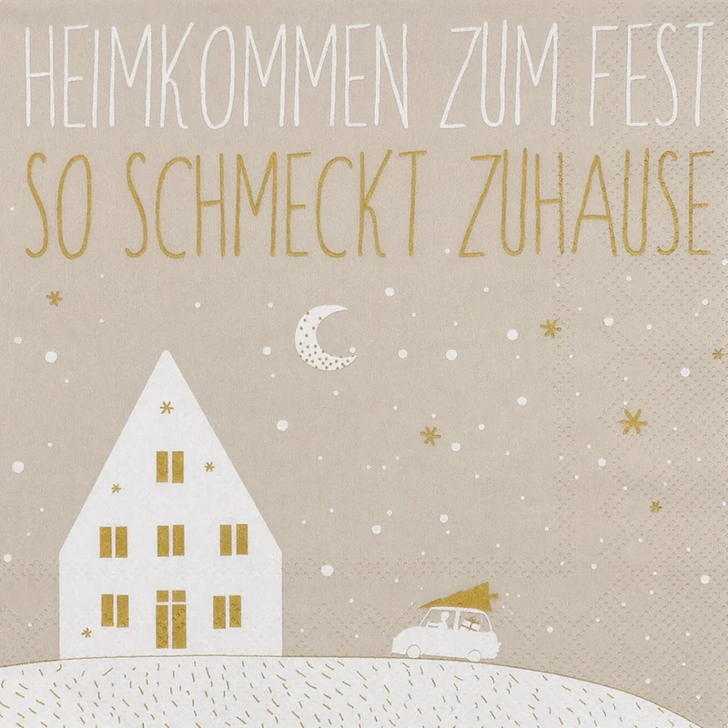 RAEDER DESIGN Papierservietten Heimkommen zum Fest