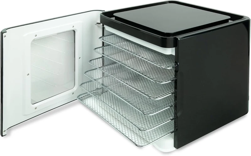 Nebula Lebensmittel Dörrgerät Mit 6 Edelstahlschalen | LED-Touch-Control-Design, Einstellbare Digitale Temperatur 35-70 °C & 48-Stunden-Timer | 400W | Dörrgerät Für Obst, Gemüse, Fleisch Und Mehr
