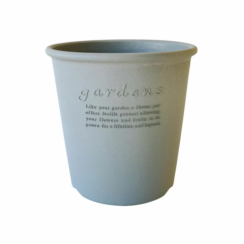 Hachiman Pflanztopf Eco 8 Rund, Blumentopf, Polypropylen, Grau, 5.4 L, 244219
