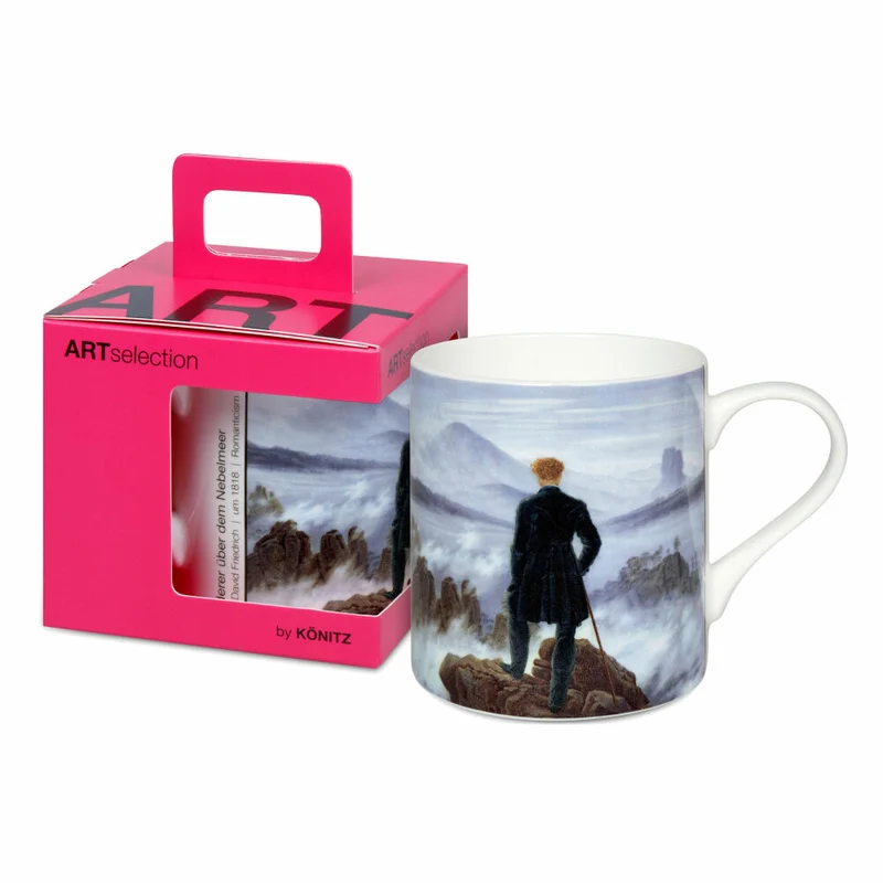 Könitz Becher Wanderer - Caspar David Friedrich, in Geschenkbox, Bone China, Bunt, 400 ml, 11 5 004 2716