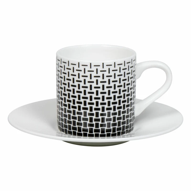 Könitz Espressotasse Graphic 413 - Marcello Morandini, Bone China, Schwarz, 95 ml, 11 5 304 2908