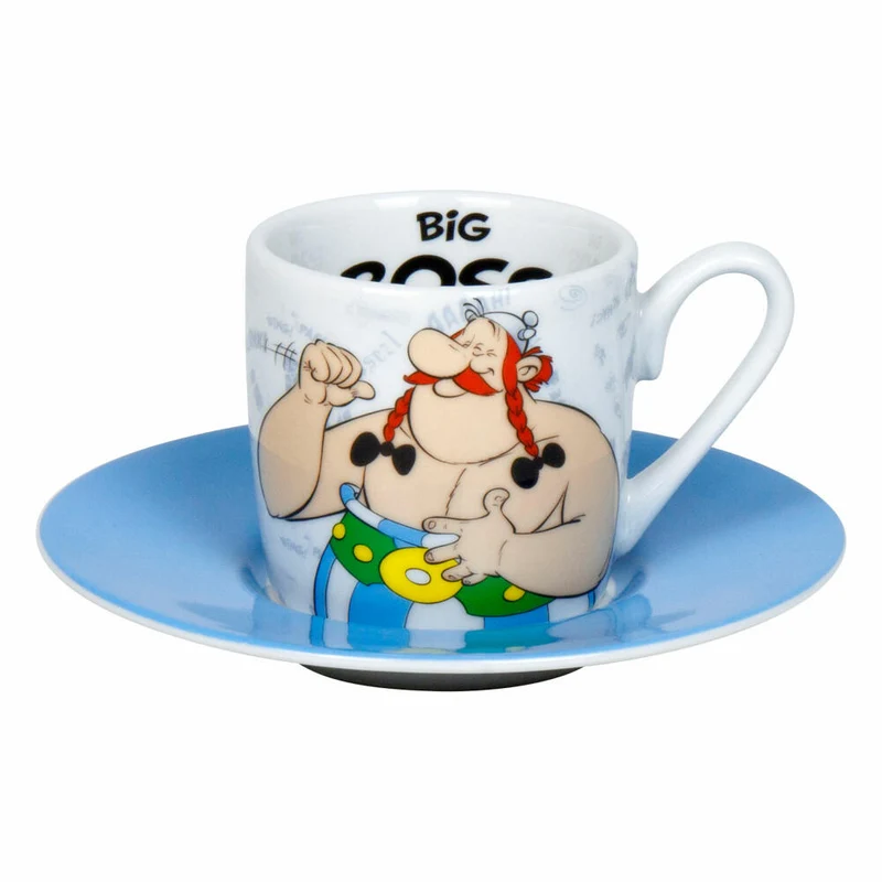 Könitz Espressotasse Big Boss Obelix - Asterix, mit Untertasse, Porzellan, Bunt, 85 ml, 11 5 053 2248