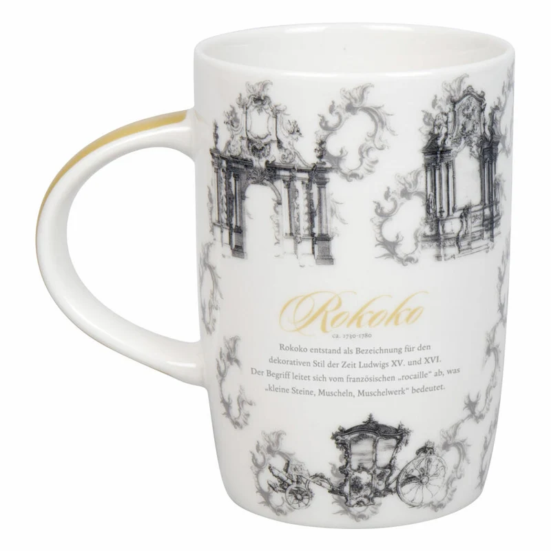 Könitz Becher Architektur - Rokoko, New Bone China, Grau, 600 ml, 11 7 269 2945