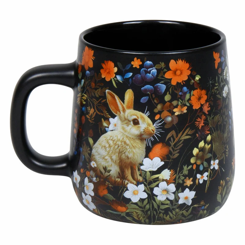 Könitz Becher Forest Wildlife - Rabbit, New Bone China, Schwarz, 395 ml, 11 7 239 2959