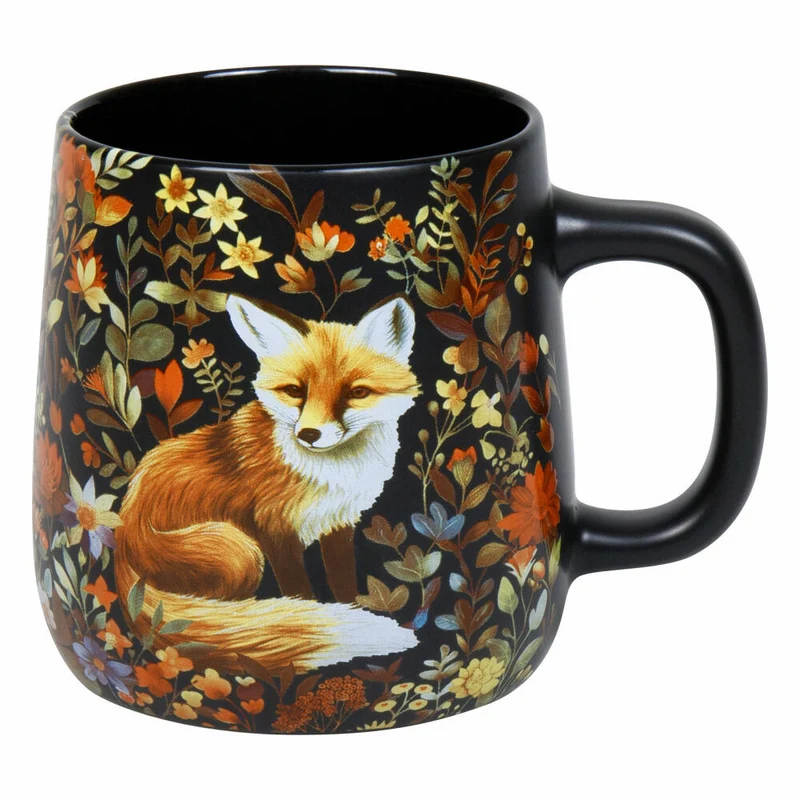 Könitz Becher Forest Wildlife - Fox, New Bone China, Schwarz, 395 ml, 11 7 239 2958
