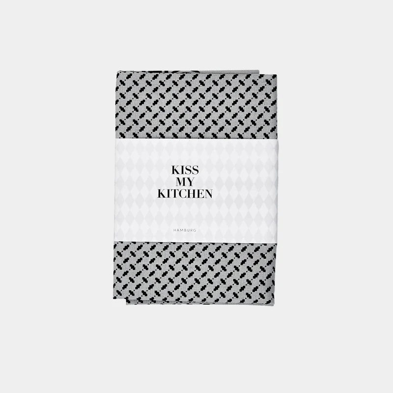 KISS MY KITCHEN Geschirrtuch Pali grey
