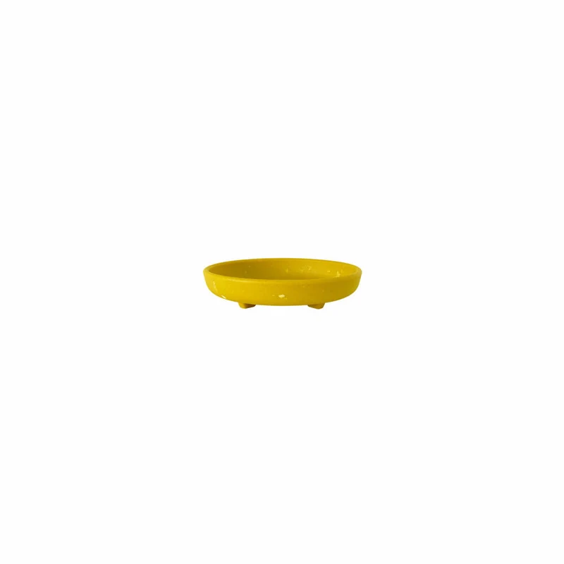Hachiman Pflanztopfuntersetzer Eco 3 Rund, Polypropylen, Senf, 9 cm, 242680