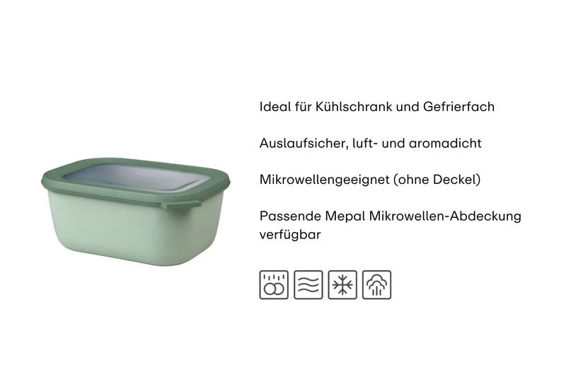 Schüssel 1,5l sage Cirqula Rechteckig