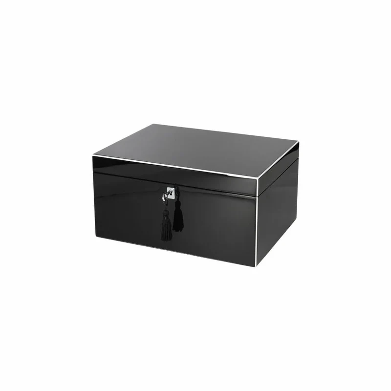 Gift Company Schmuckbox Tang L, Schmuckkasten, Schmucktruhe, MDF, Schwarz, 31 x 23 cm, 1212205002
