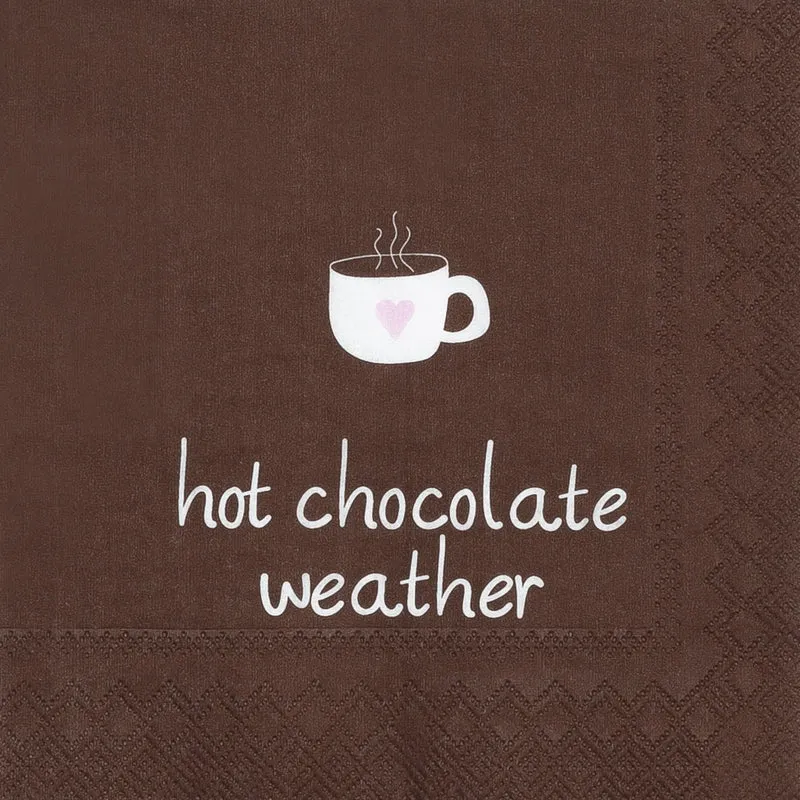 RAEDER DESIGN Cocktailservietten Hot Chocolate Weather