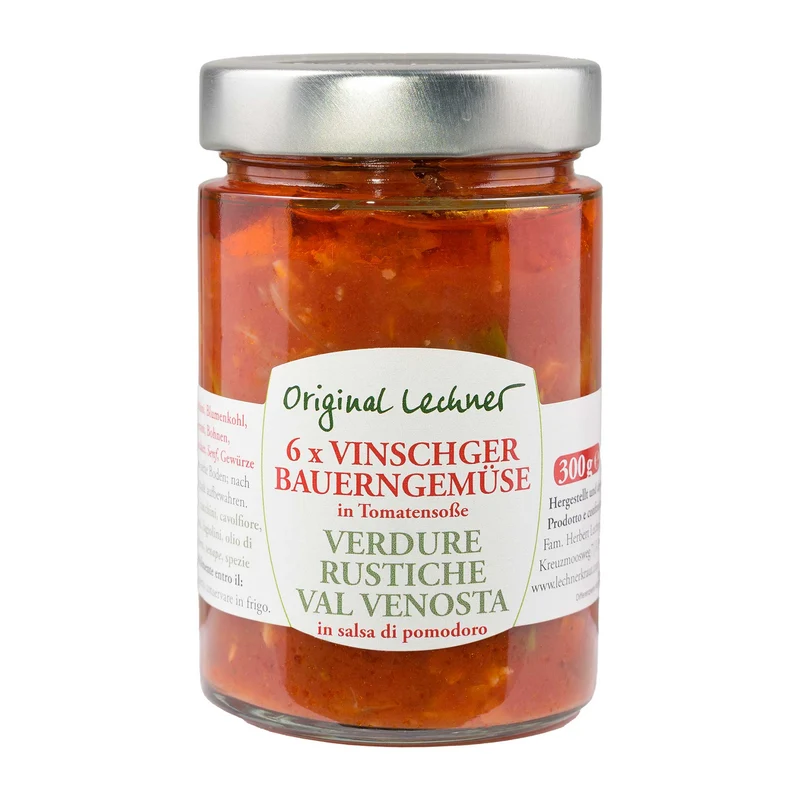 Vinschger Bauerngemüse in Tomatensoße – 300g