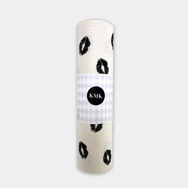 KISS MY KITCHEN Schwammtuch-Rolle Kiss black