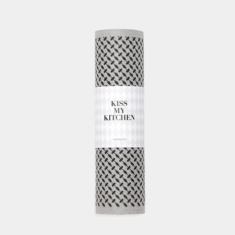 KISS MY KITCHEN Schwammtuch-Rolle Pali grey black