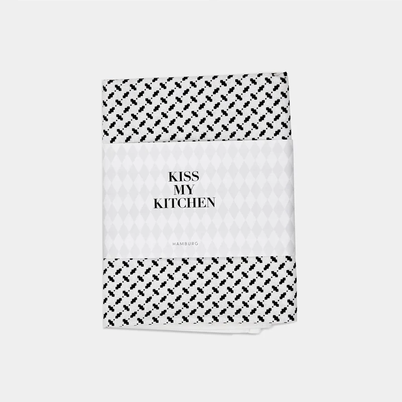 KISS MY KITCHEN Geschirrtuch Pali black