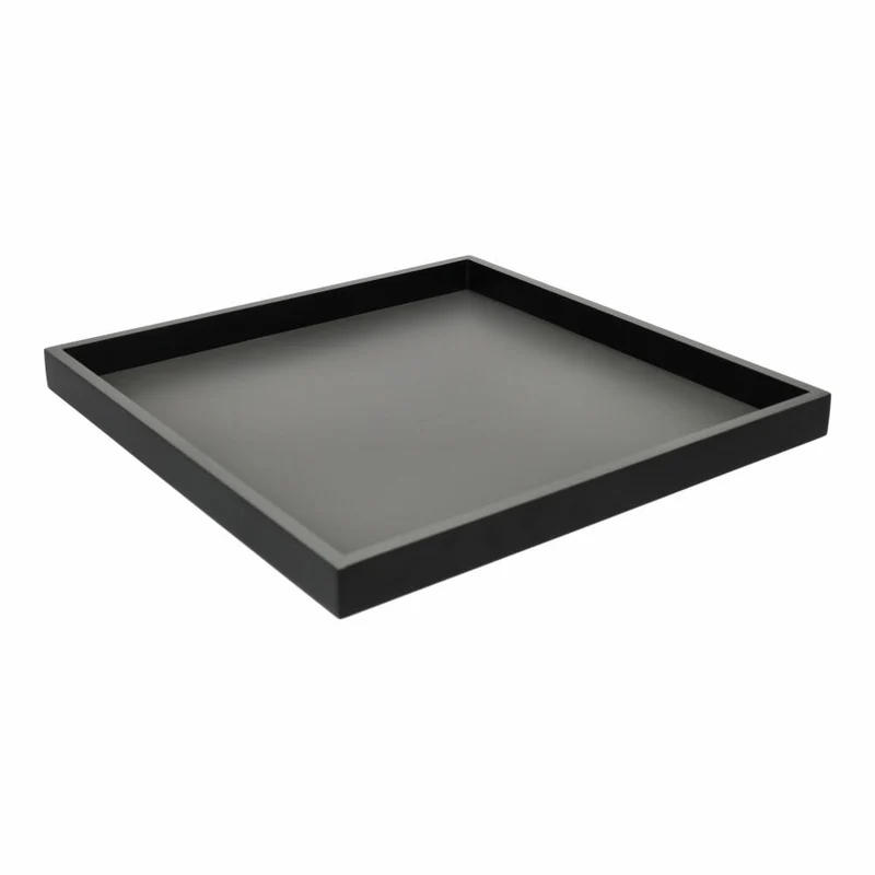 Gift Company Tablett Neo, rechteckig, Dekotablett, Ablage, MDF, Dunkelgrau / Schwarz, 32.5 x 32 cm, 1202201038