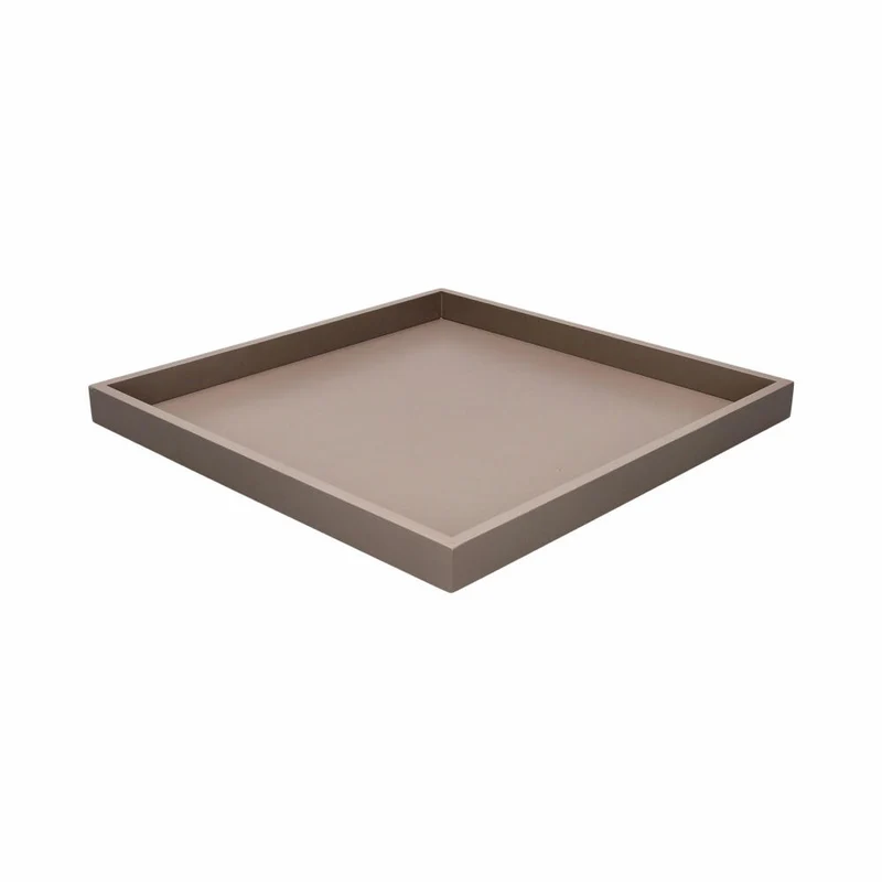 Gift Company Tablett Neo, rechteckig, Dekotablett, Ablage, MDF, Sandstone / Grau, 32.5 x 32 cm, 1202201029
