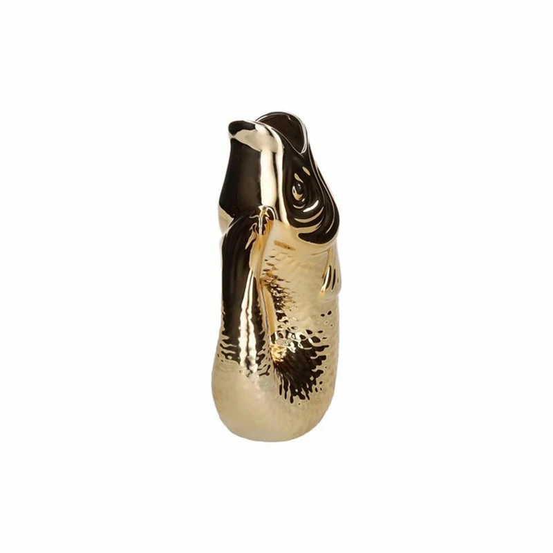 Gift Company Vase Monsieur Carafon S, Dekovase in Fisch-Form, Steingut, Gold, 25.2 cm, 1087403021