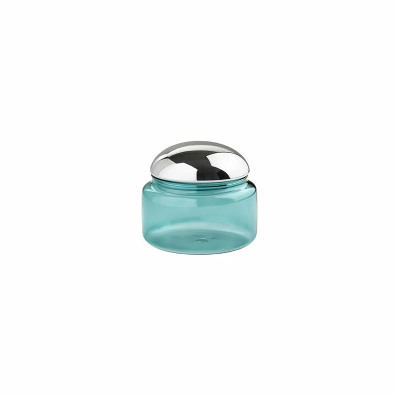 Gift Company Glasdose Voile S, Dose, Aufbewahrungsdose, Glas, Blau / Silber, Ø 10 cm, 1235203009