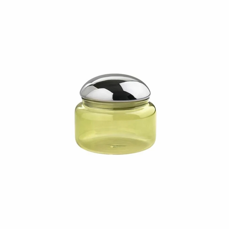 Gift Company Glasdose Voile M, Dose, Aufbewahrungsdose, Glas, Grün / Silber, Ø 12 cm, 1235204004