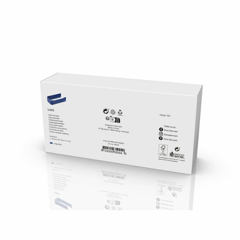 Zone Denmark Toilettenpapierhalter Ume Indigo Blue, WC-Rollenhalter, Aluminium, Blau, 35004