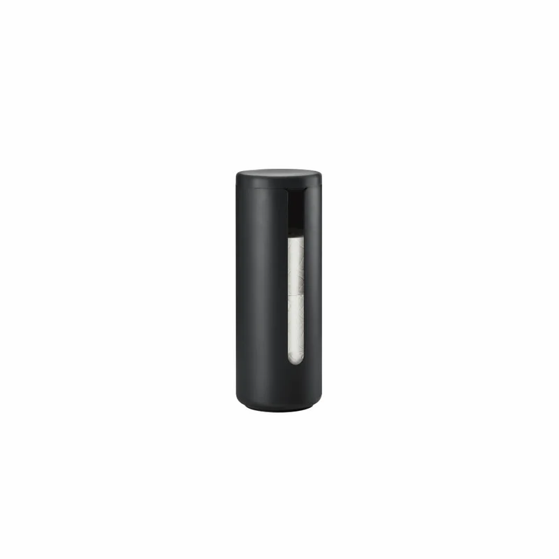 Zone Denmark Toilettenpapieraufbewahrung Ume Black, Aluminium, ABS, Schwarz, 35554