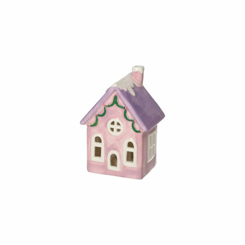 Gift Company LED Haus Mignon, Dekohaus, mit Licht, Deko, Weihnachten, Dolomit, Lila, 1222401014