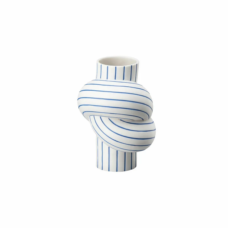 Rosenthal Vase Blueberry, Dekovase, Porzellan, Weiß-Blau, 12 cm, 14628-426369-26012