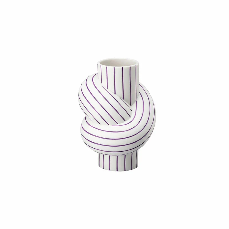 Rosenthal Vase Plum, Dekovase, Porzellan, Weiß-Lila, 12 cm, 14628-426371-26012