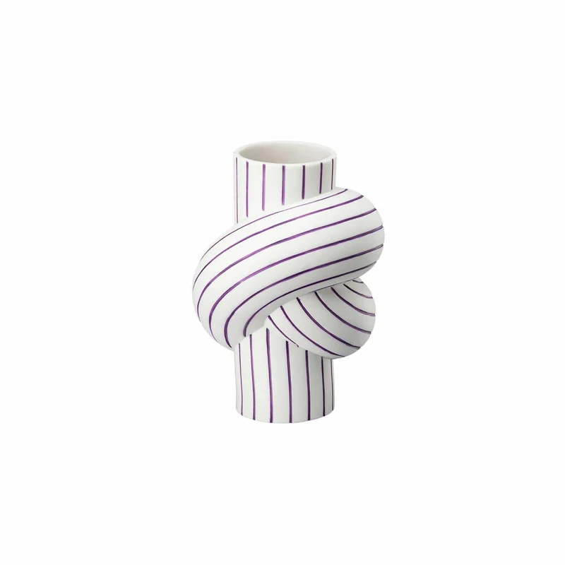 Rosenthal Vase Plum, Dekovase, Porzellan, Weiß-Lila, 12 cm, 14628-426371-26012