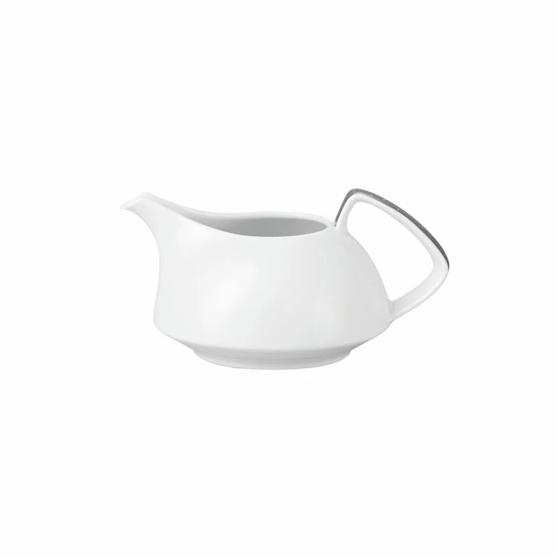 Rosenthal Milchkännchen TAC Gropius Skin Platinum für 6 Personen, Porzellan, Weiß-Silber, 250 ml, 11280-403239-14430