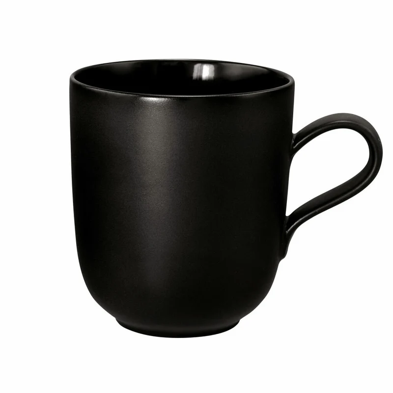 Seltmann Weiden Henkelbecher Liberty Velvet Black, Tasse, Porzellan, Schwarz, 400 ml, 001.764293