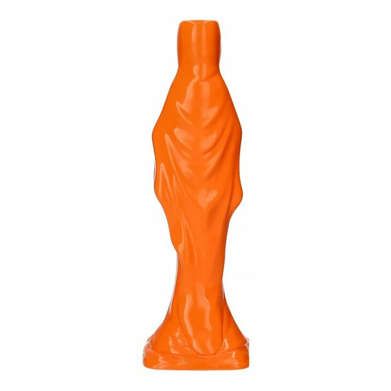 Gift Company Vase Cadonna M, Dekovase in Madonna-Form, Steingut, Neon Orange, H 30.5 cm, 1214204085