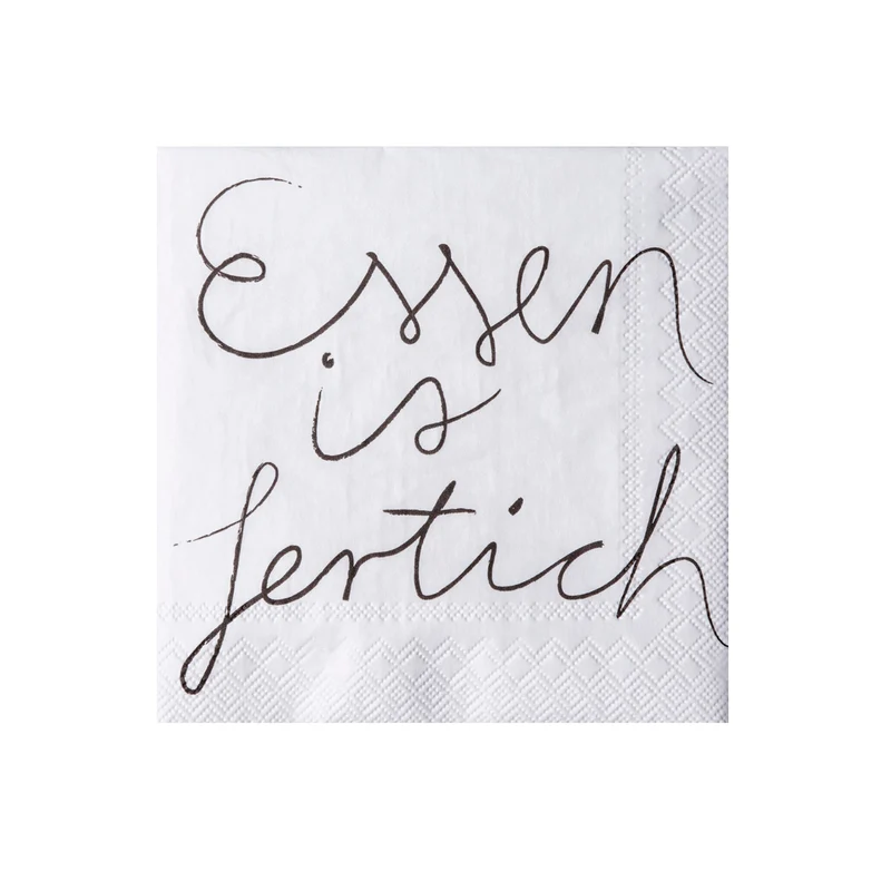 RAEDER DESIGN Cocktailservietten Essen ist fertich