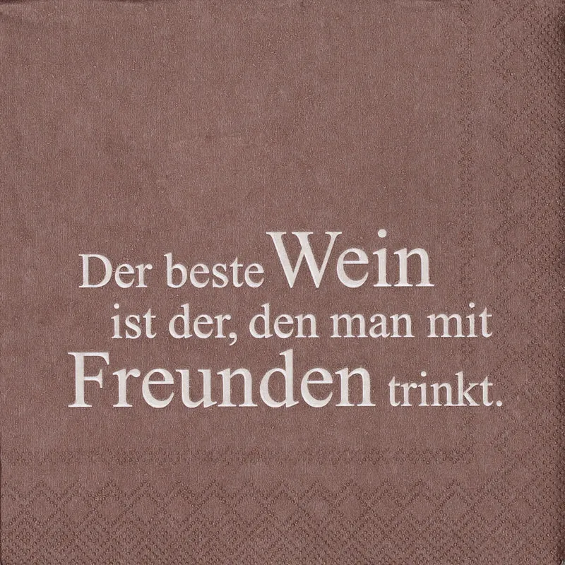 RAEDER DESIGN Cocktailservietten Der beste Wein