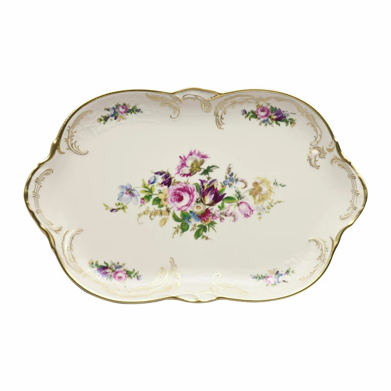 Rosenthal Platte Sanssouci Elfenbein Diplomat, Porzellan, Mehrfarbig, 33 cm, 20480-308550-12733