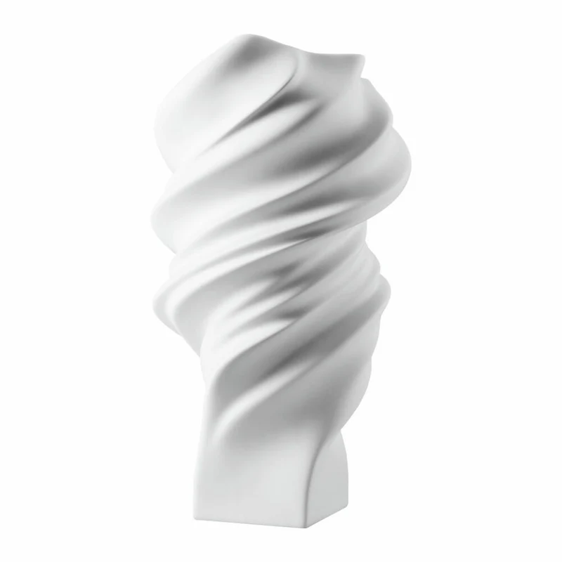 Rosenthal Vase Squall Matt, Dekovase, Porzellan, Weiß, 32 cm, 14463-100102-26032