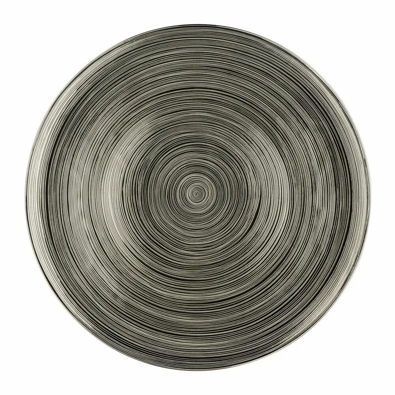 Rosenthal Platzteller TAC Gropius Stripes 2.0 Titan, Porzellan, Silber, 33 cm, 11280-403262-10263