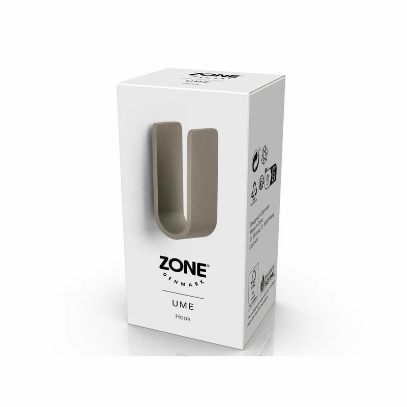 Zone Denmark Haken Ume Taupe, Handtuchhaken, Aufhängung, Aluminium, Braun, 34993