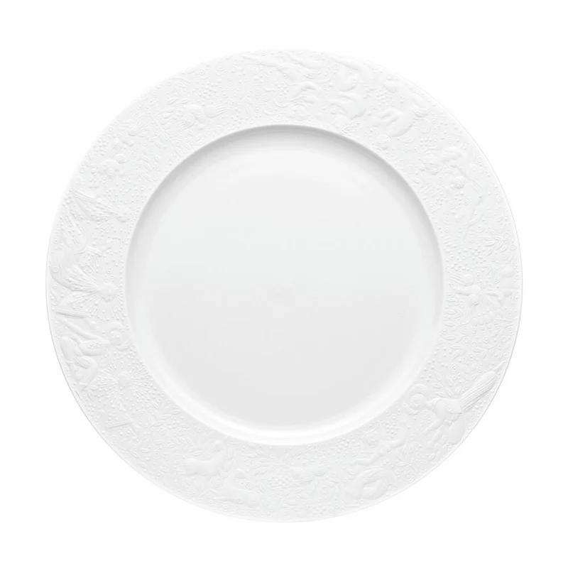 Rosenthal Servierplatte Zauberflöte rund, Porzellan, Weiß, 31.5 cm, 11260-306500-12430
