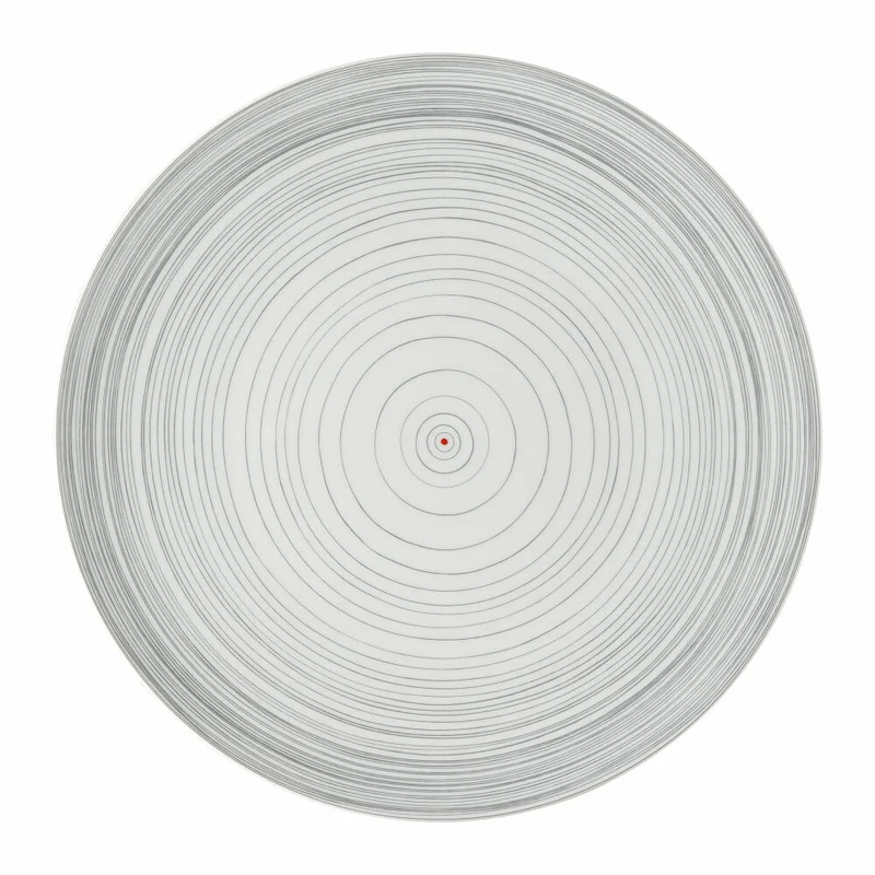 Rosenthal Platzteller TAC Gropius Stripes 2.0, Porzellan, Grau, 33 cm, 11280-403261-10263