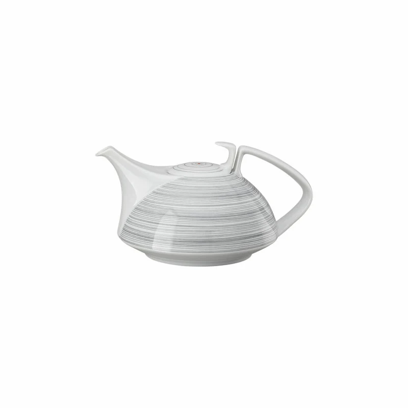 Rosenthal Teekanne TAC Gropius Stripes 2.0 klein, Porzellan, Grau, 600 ml, 11280-403261-14200