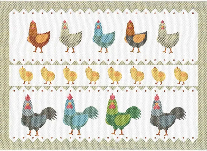 Hönsfamilj Tischset – 35x48cm