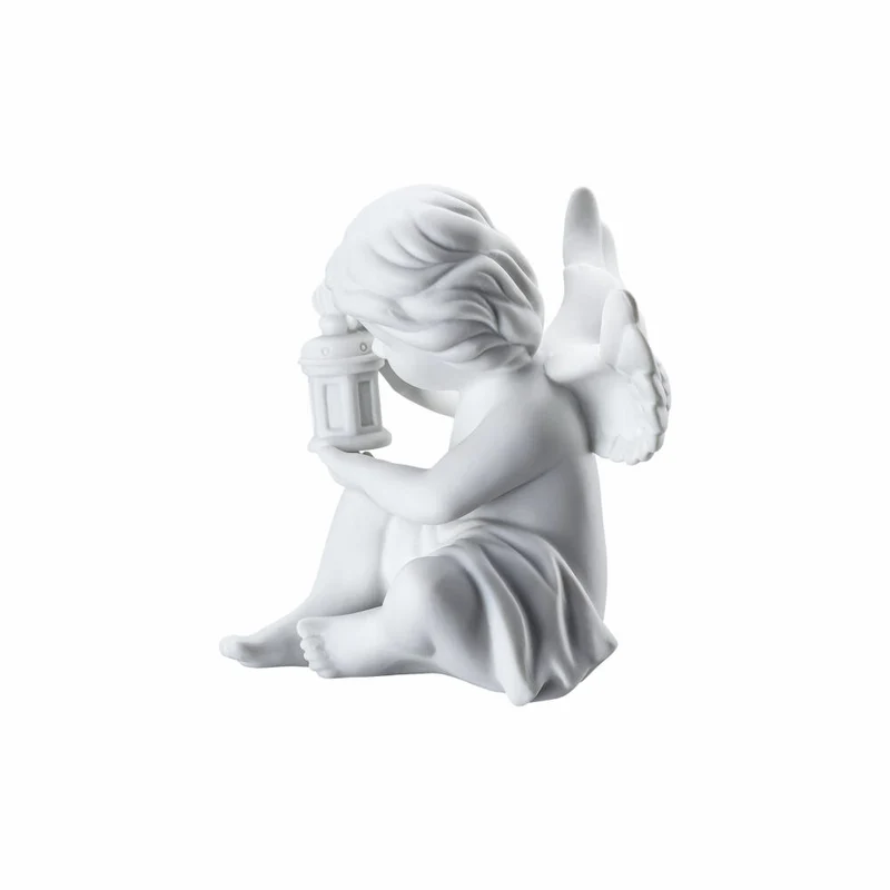 Rosenthal Dekofigur Engel mit Laterne, Porzellan, Weiß, 9.9 cm, 69055-000102-90532