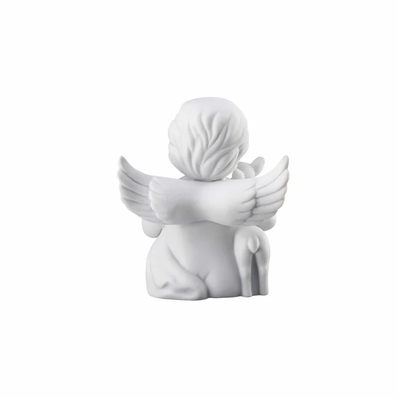 Rosenthal Dekofigur Engel mit Bambi, Porzellan, Weiß, 6 cm, 69054-000102-90533