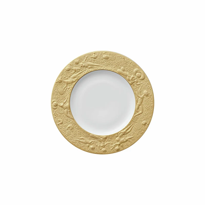 Rosenthal Brotteller Zauberflöte Sarastro, Porzellan, Gold, 19 cm, 11260-206503-10216