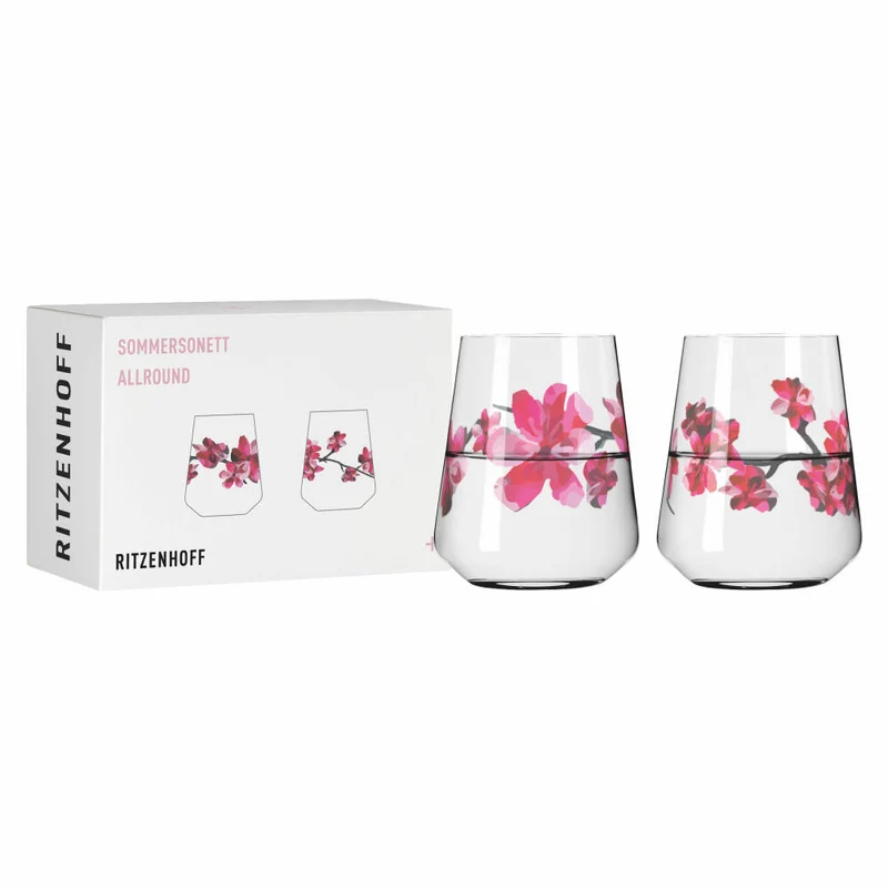 Ritzenhoff Allroundgläser 2er Set Sommersonett 003 004, Ana C. Vasconcelos F25, Kristallglas, 500 ml, 3462002