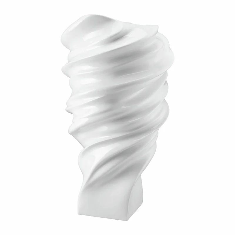 Rosenthal Vase Squall, Dekovase, Porzellan, Weiß, 40 cm, 14463-800001-26040